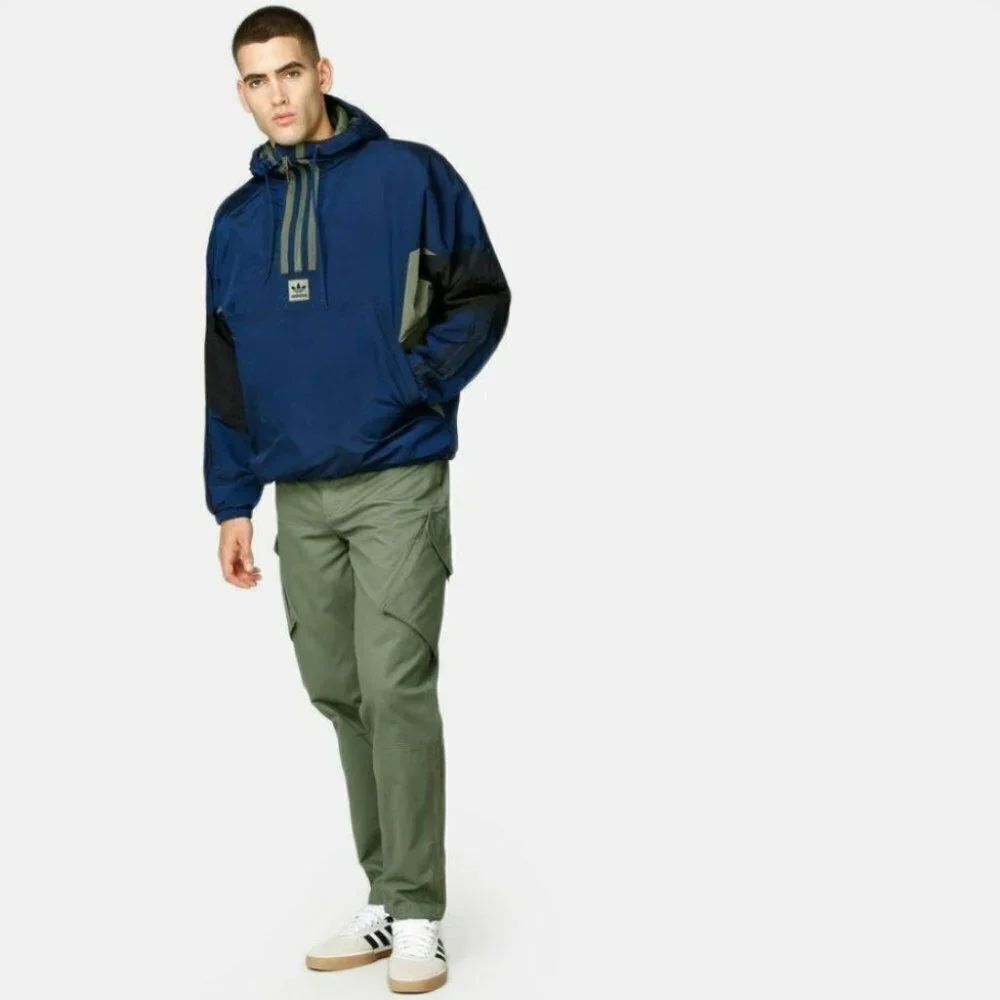 Adidas Anorak Puffer Windbreaker Quarter Zip Jacket Size S